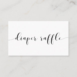 Chic baby shower diaper raffle ticket
