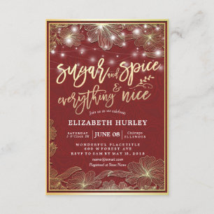 Chic Baby Shower Sugar & Spice  & Everything Nice Invitation