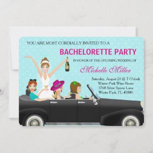 Chic Bachelorette Bash Custom Invtiation Invitation
