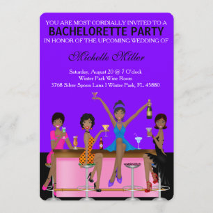Chic Bachelorette Bash Custom Invtiation Invitation