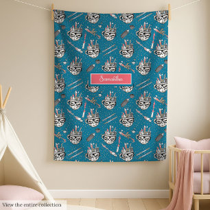 Chic back to school gift blanket with custom name