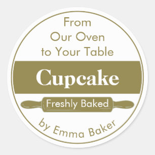 Chic Bakery Fresh Cupcake Label Sticker