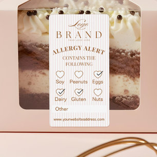 Chic Bakery Logo Allergy Alert Baked Goods Food
