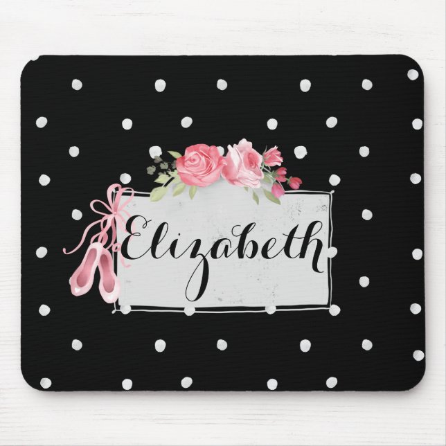 Chic Ballet Personalized Mouse Pad (Front)