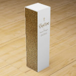 Chic Baptism Gold White Cross Spanish thank you Wine Box<br><div class="desc">Elevate Your Baptism Thank You with Elegance: Chic Baptism Gold White Cross Spanish Thank You Wine Box. Introducing our Chic Baptism Gold White Cross Spanish Thank You Wine Box – a testament to the beauty of presentation and a celebration of a blessed moment. Designed to exude modern simplicity and sophisticated...</div>