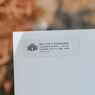 Chic Barn Fall Wedding Return Address