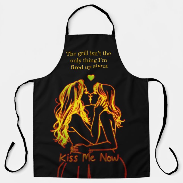 Chic BBQ aprons for love celebrations (Front)