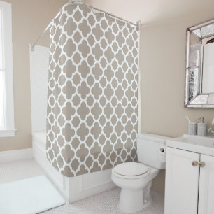 Chic Beige Gray Retro Cute Trellis Pattern