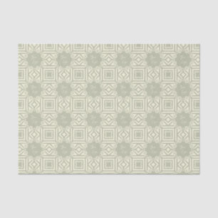 Chic Beige Sage Green Stripe Custom Business Logo  Tissue Paper