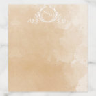 Chic Beige Watercolor, White Monogram Wedding