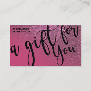 Chic Berry Pink Glitter Gradient Gift Certificate