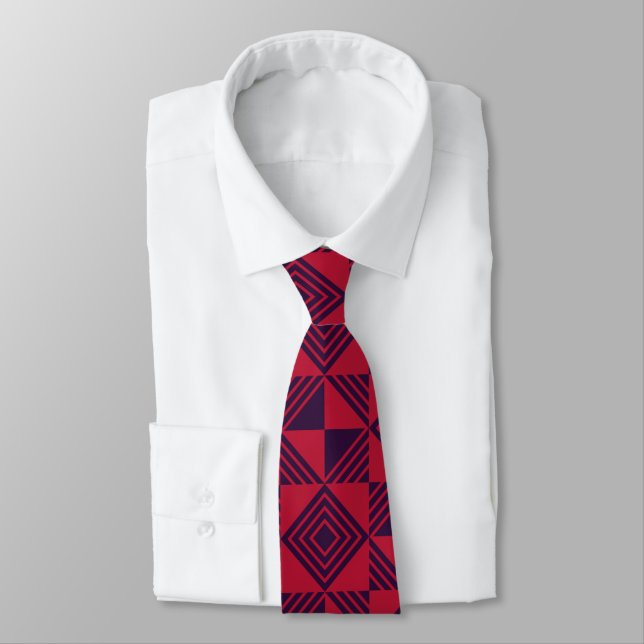 Chic Best Gifts For Dad Abstract Geometric   Tie (Tied)