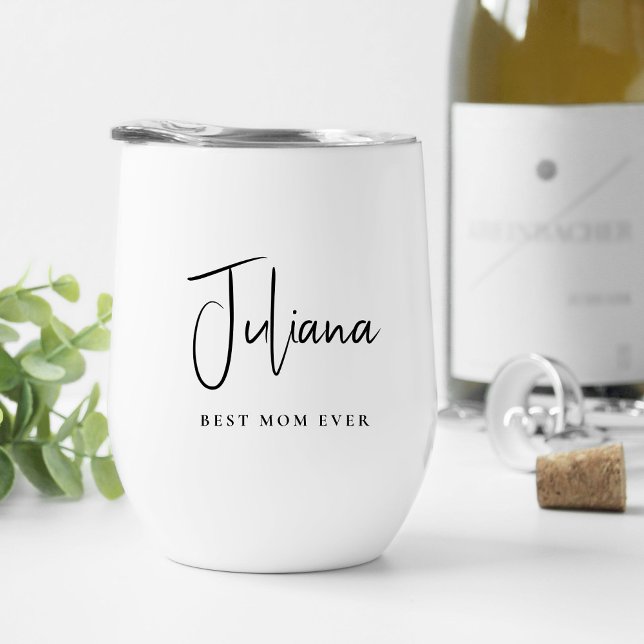 Chic Best Mom Ever Script Monogram (Creator Uploaded)