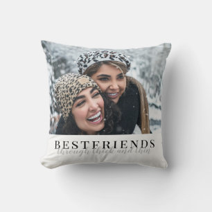 Chic Bestfriends through thick and thin Photo Throw Pillow