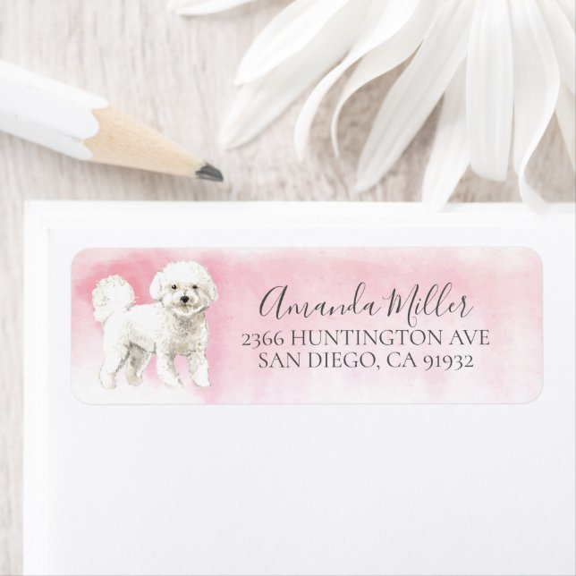 Chic Bichon Return Address Label (Insitu)