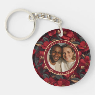 Chic Birthday Gifts For Him Custom Gardenias Keychain