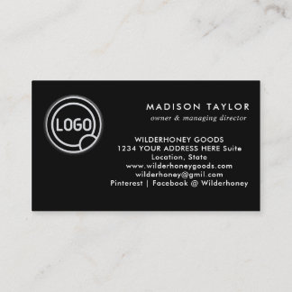 Chic Black Agate Business Card Card