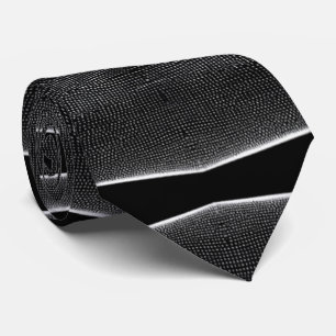 Chic Black and White Abstract Stripe Modern Style Tie