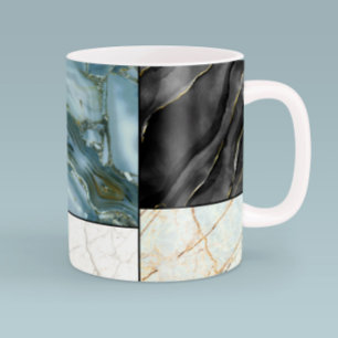 Chic Black and white gold Marble Abstract pattern Coffee Mug