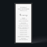 Chic Black and White Modern Wedding Program<br><div class="desc">Modern wedding program featuring a simple design with the headers in a combination of an elegant script and modern sans serif font.</div>