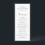 Chic Black and White Modern Wedding Program<br><div class="desc">Modern wedding program featuring a simple design with the headers in a combination of an elegant script and modern sans serif font.</div>
