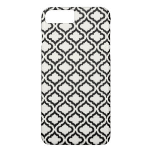Chic black and white moroccan pattern ikat iPhone 8 plus/7 plus case