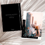 Chic Black and White Photo Wedding Save The Date<br><div class="desc">Chic Black and White Photo Wedding Save the Date Card. - Set the tone for your celebration with this chic black and white wedding save the date. Featuring clean lines,  modern fonts,  and space for your favourite couple photo,  it’s a timeless pick for a stylish,  minimalist event.</div>