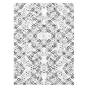 Chic Black and white stripes and flowers pattern Tablecloth