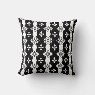 Chic Black and White Throw Pillow