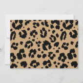 Chic Black Animal Print Leopard Bridal Shower Invitation (Back)