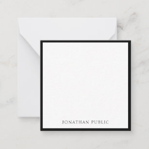 Chic Black Border White Modern Simple Template Top