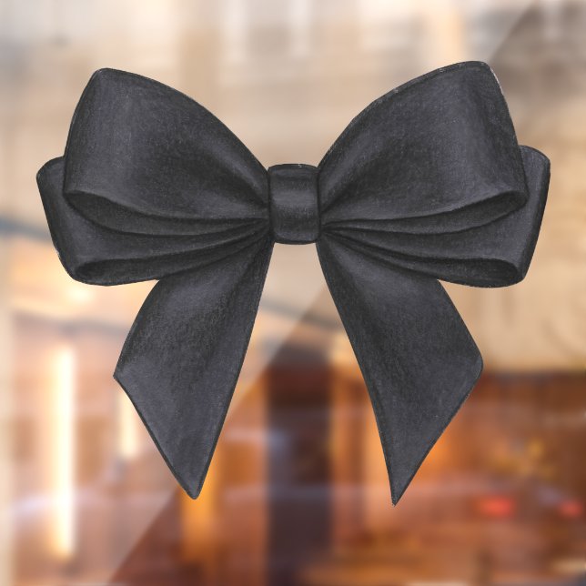 Chic Black Bow Window Decal (Sheet 2)