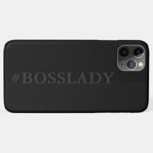 Chic Black Dark Grey Whimsical Attitude Wordart iPhone 11 Pro Max Case