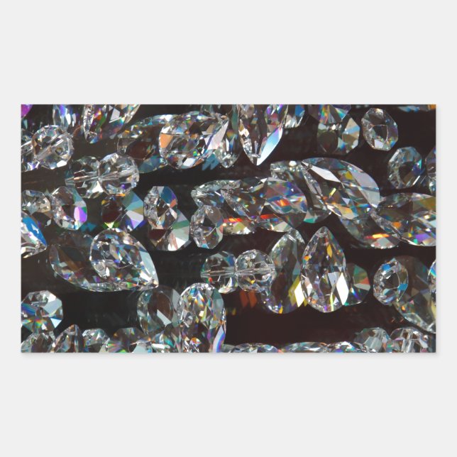 Chic Black Diamond Chrystal Abstract Pattern Gifts Sticker (Front)