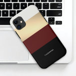 Chic Black Gold Burgundy Red Personalized iPhone 11 Case<br><div class="desc">Chic Black Gold Burgundy Red Personalized iPhone 11 Case</div>