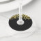 Chic Black Gold Glitter Wine Glass Tags