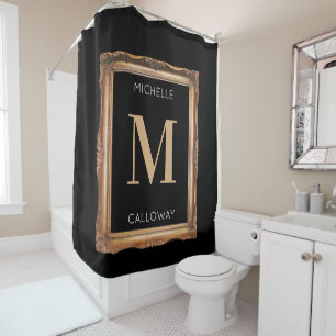 Chic Black & Gold Monogram