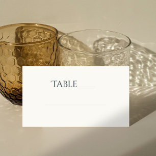 Chic Black & Ivory Table Number Place Escort Card