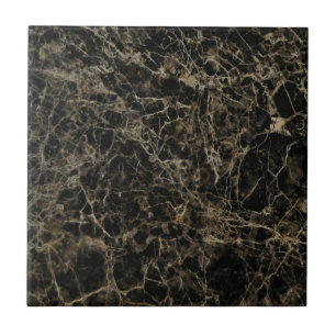 Chic black marbling pattern tile
