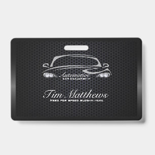 Chic black minimalist modern car business badge