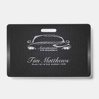 Chic black minimalist modern car business  badge