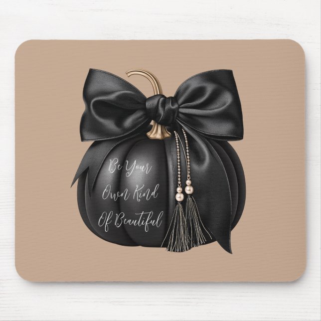 Chic Black Pumpkin Mouse Pad (Front)