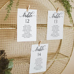 Chic Black Script Table Number Seating Chart<br><div class="desc">Modern and elegant design printed Black Calligraphy Script Table Number Seating Chart Cards that can be customized with your text and add each table number card to your cart, one by one. Please click the "Customize it" button and use our design tool to modify this template. Check out the Graphic...</div>