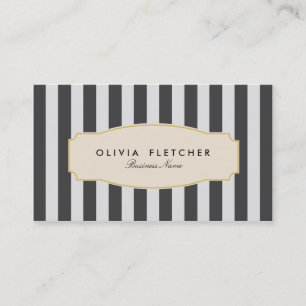 Chic Black Stripes Business Cards