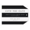 Chic Black Stripes Save the Date