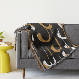 Chic Black Throw Blanket