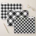 Chic Black White Buffalo Check Pattern