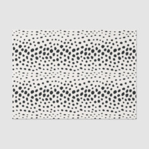 Chic black white cheetah print pattern monogram tissue paper