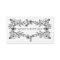 Chic Black & White Floral Botanical Floral Wreath 