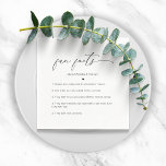 Chic Black White Minimalist Fun Facts Wedding  Napkin<br><div class="desc">Modern Minimalist Black And White Fun Facts Wedding Paper Napkins</div>